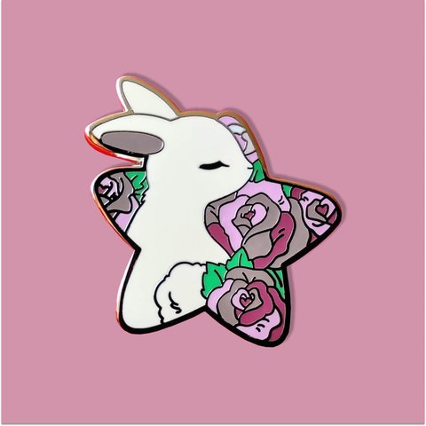 Conejo y flores